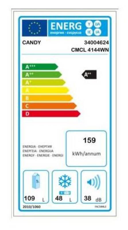 Chladnička s mrazničkou Candy CMCL 4144WN bílá