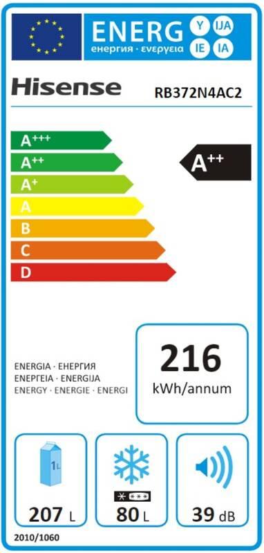 Chladnička s mrazničkou Hisense RB372N4AC2 nerez