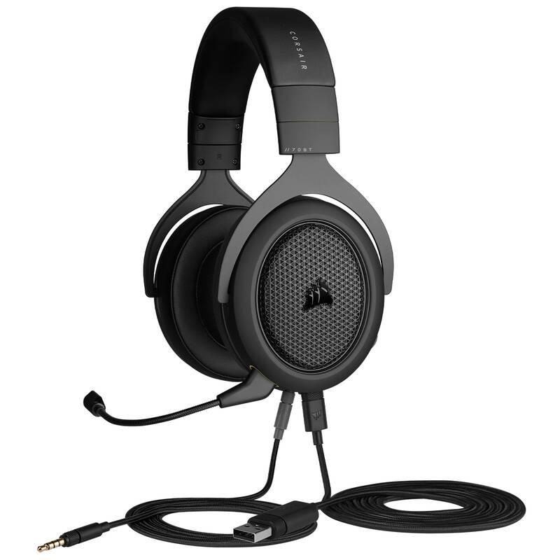 Headset Corsair HS70 Bluetooth černý, Headset, Corsair, HS70, Bluetooth, černý