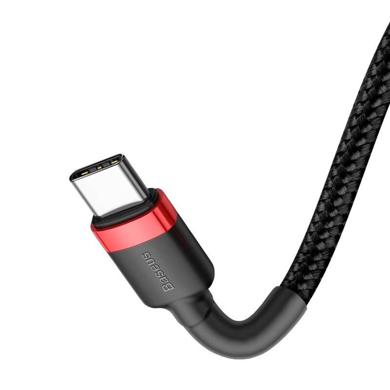 Kabel Baseus USB-C USB-C, PD 2.0 60W, 1m černý červený