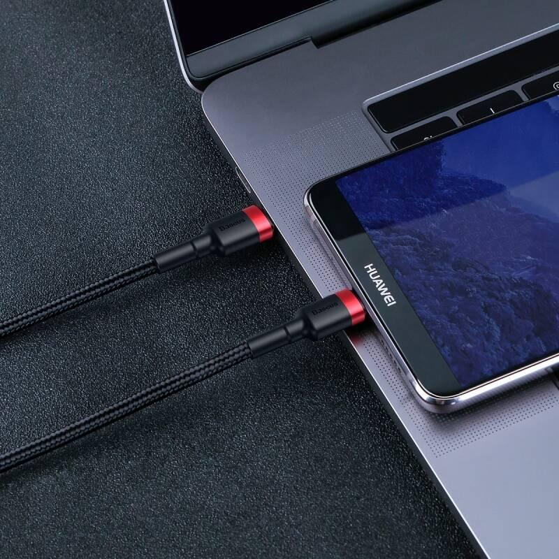 Kabel Baseus USB-C USB-C, PD 2.0 60W, 1m černý červený