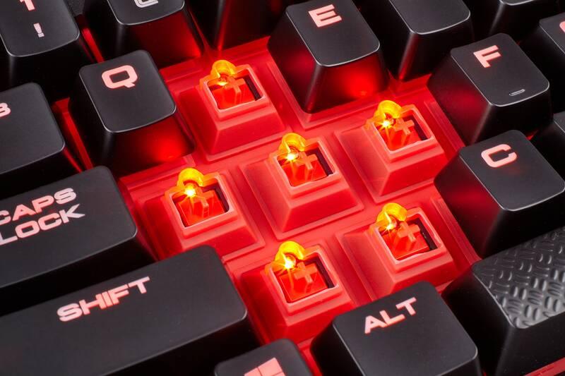 Klávesnice Corsair K68 Red LED Cherry MX Red černá