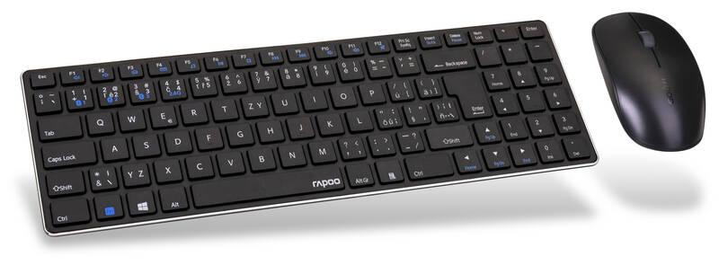 Klávesnice s myší Rapoo 9300M, CZ SK layout černá