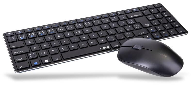 Klávesnice s myší Rapoo 9300M, CZ SK layout černá