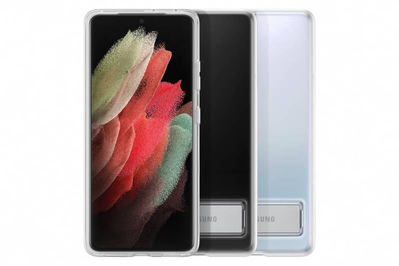 Kryt na mobil Samsung Clear Standing na Galaxy S21 Ultra průhledný