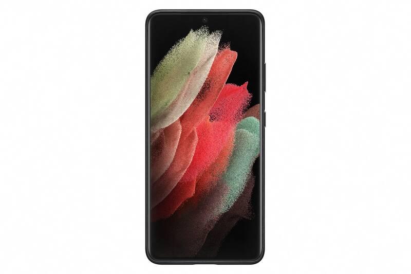 Kryt na mobil Samsung Leather Cover na Galaxy S21 Ultra černý