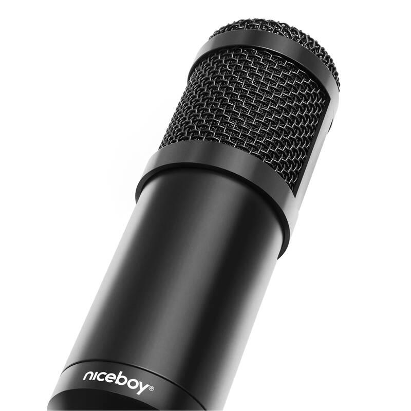Mikrofon Niceboy VOICE Handle černý, Mikrofon, Niceboy, VOICE, Handle, černý
