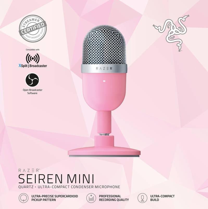 Mikrofon Razer Seiren Mini - Quartz, Mikrofon, Razer, Seiren, Mini, Quartz