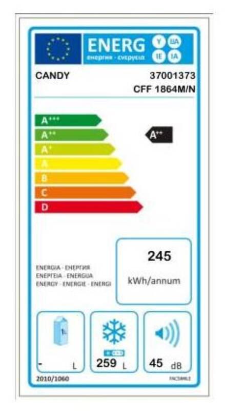 Mraznička Candy CFF 1864M N bílá