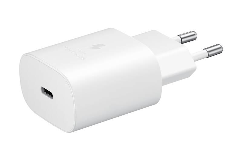 Nabíječka do sítě Samsung USB-C, 25W USB-C kabel bílá