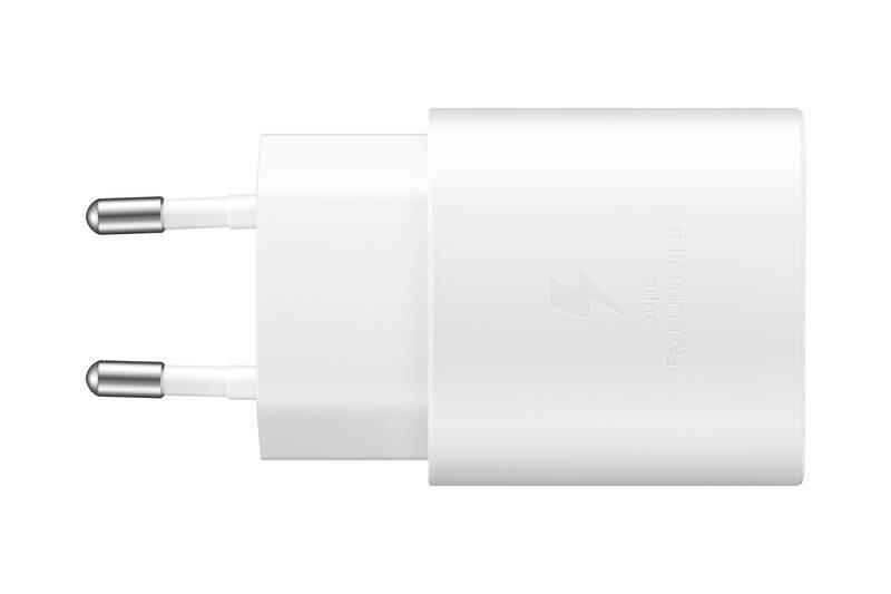 Nabíječka do sítě Samsung USB-C, 25W USB-C kabel bílá