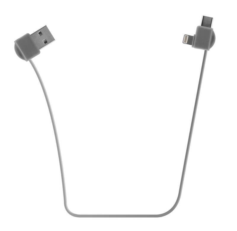 Powerbank FIXED Zen 10 000mAh, s kabelem USB Lightning, USB-C bílá