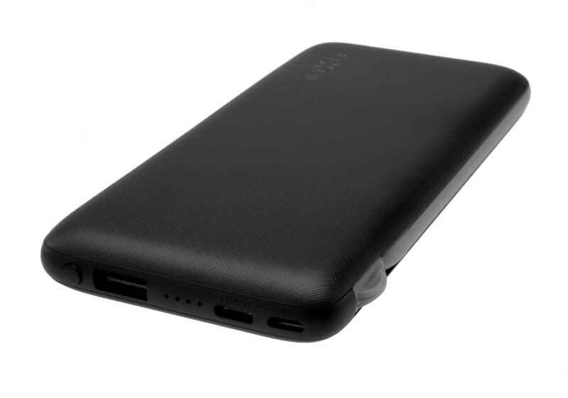 Powerbank FIXED Zen 10 000mAh, s kabelem USB Lightning, USB-C černá