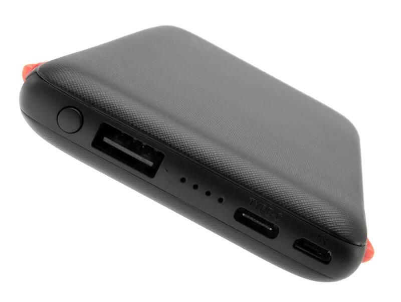 Powerbank FIXED Zen 10 000mAh, s kabelem USB Micro USB, USB-C černá