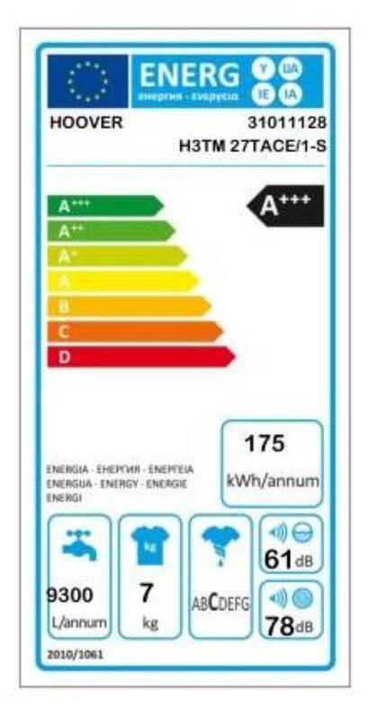 Pračka Hoover H3TM 27TACE 1-S bílá