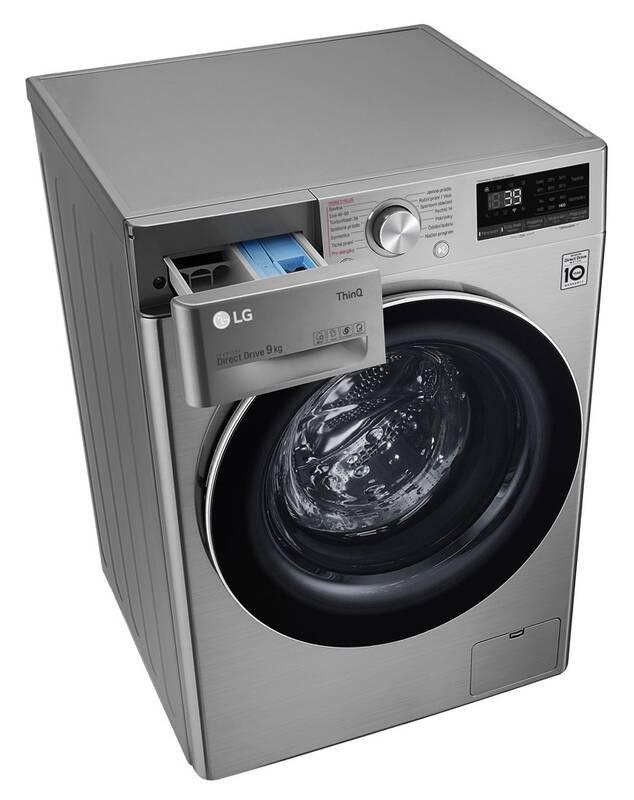 Pračka LG F4WV909P2TE stříbrná