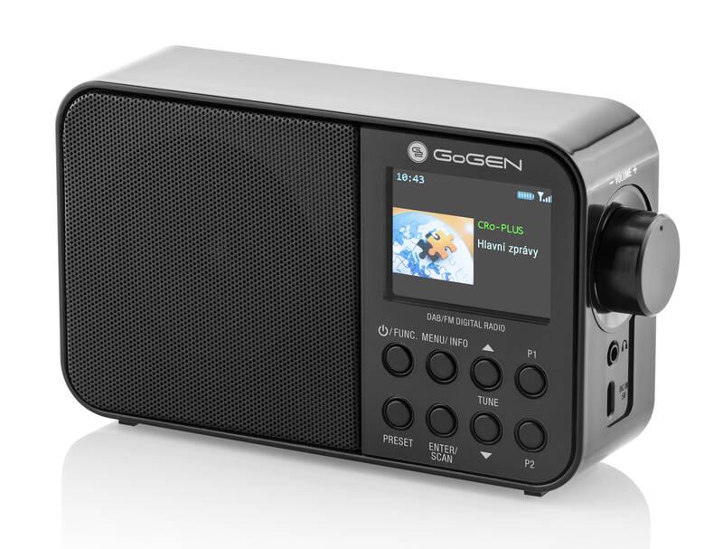 Radiopřijímač s DAB GoGEN DAB 500 BT C černý
