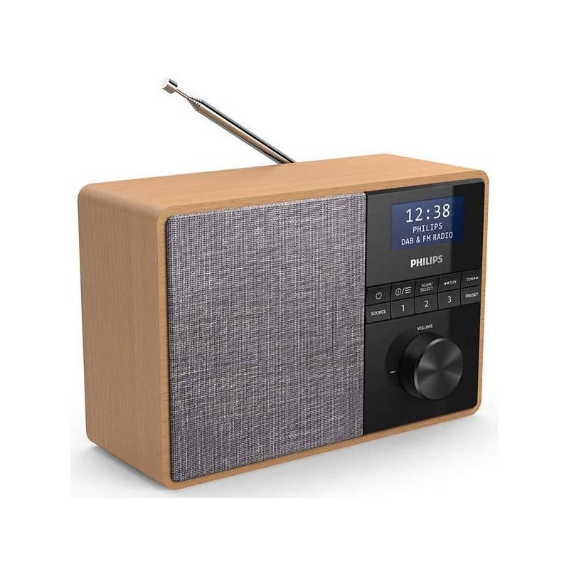 Radiopřijímač s DAB Philips TAR5505 dřevo, Radiopřijímač, s, DAB, Philips, TAR5505, dřevo