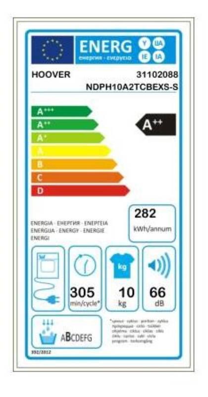 Sušička prádla Hoover NDPH10A2TCBEXS-S bílá