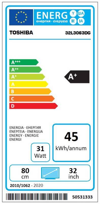 Televize Toshiba 32L3063DG černá