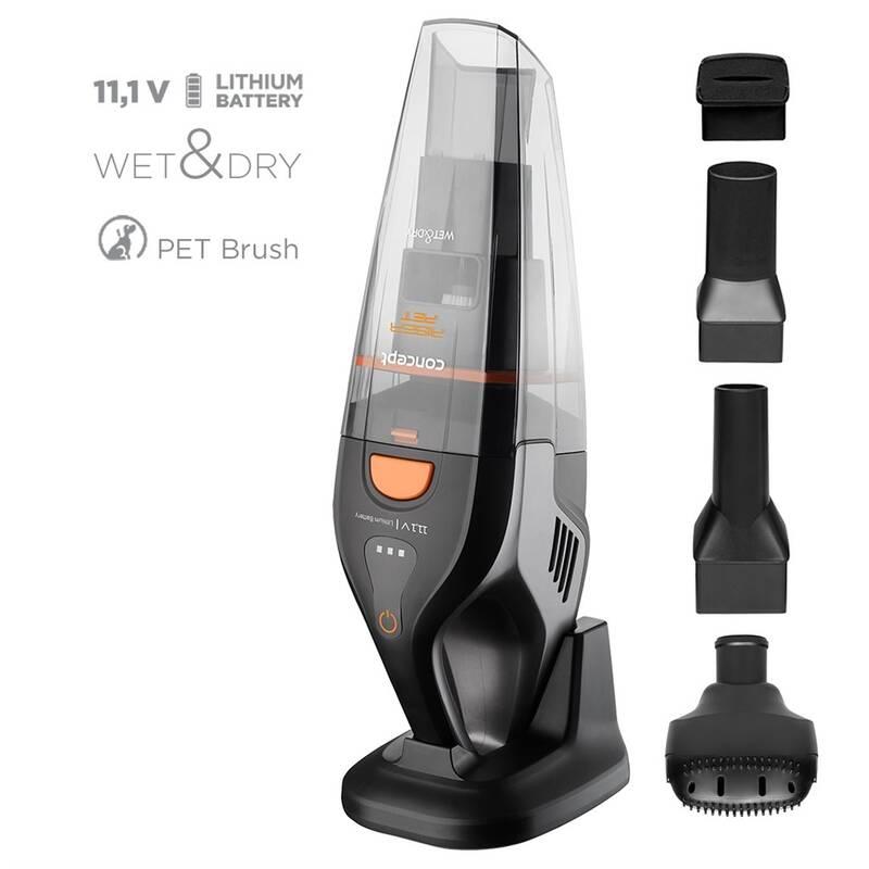 Akumulátorový vysavač Concept VP4351 Wet & Dry Riser Pet, 11,1 V černý