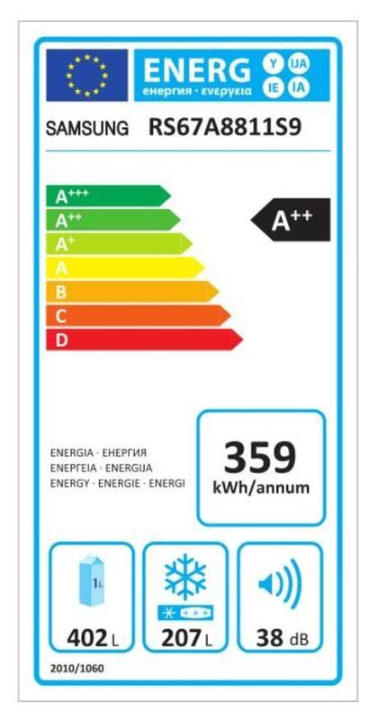 Americká lednice Samsung RS67A8811S9 EF stříbrná