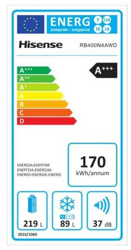 Chladnička s mrazničkou Hisense RB400N4AWD bílá