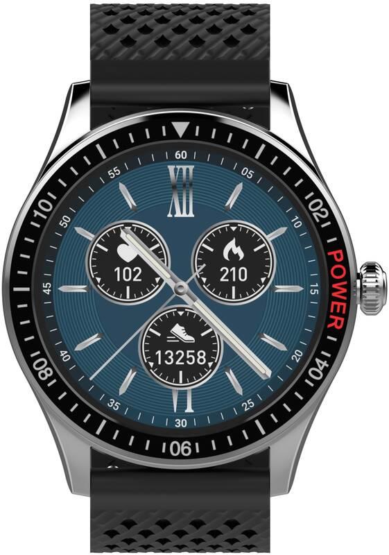 Chytré hodinky Carneo Prime GTR man černé stříbrné