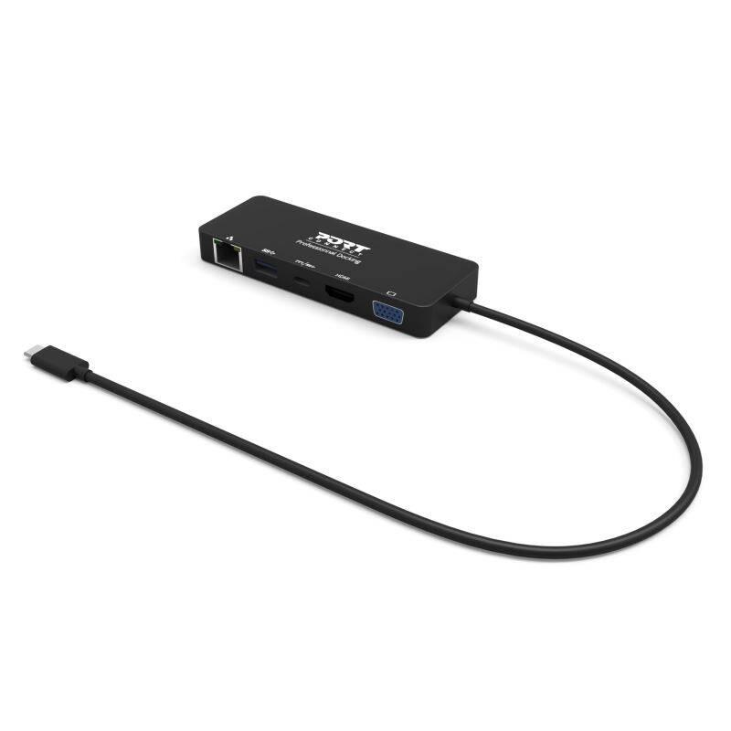 Dokovací stanice PORT CONNECT USB-C LAN, HDMI, VGA, USB-C PD 3.0 85W, USB-A černá, Dokovací, stanice, PORT, CONNECT, USB-C, LAN, HDMI, VGA, USB-C, PD, 3.0, 85W, USB-A, černá