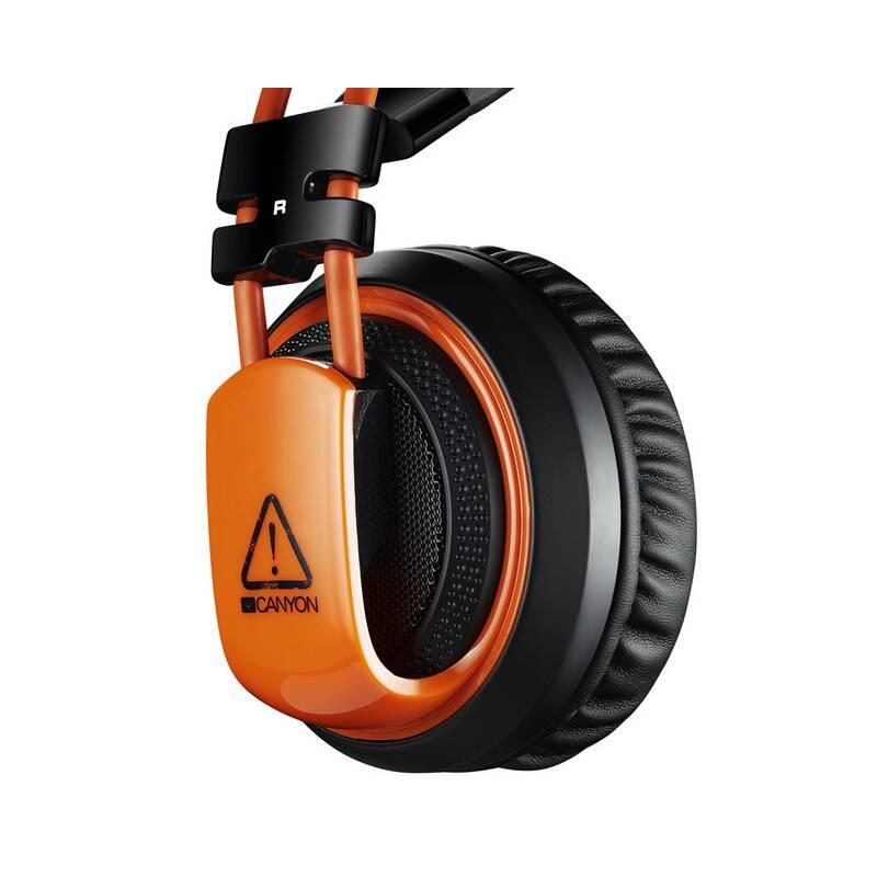 Headset Canyon CND-SGHS5A černý oranžový
