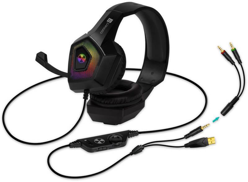 Headset Connect IT BATTLE RGB Ed. 3 černý, Headset, Connect, IT, BATTLE, RGB, Ed., 3, černý