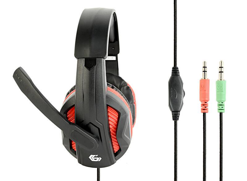 Headset Gembird GHS-03 Gaming černý červený