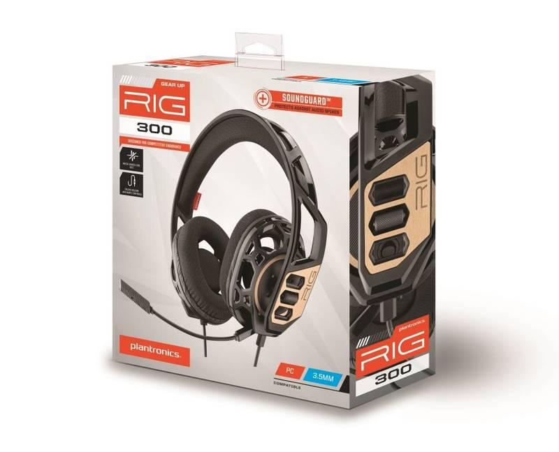 Headset Plantronics RIG 300 pro PC černý
