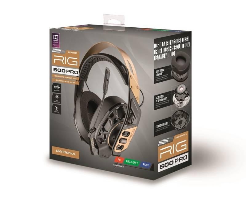 Headset Plantronics RIG 500 PRO DOLBY Atmos černý