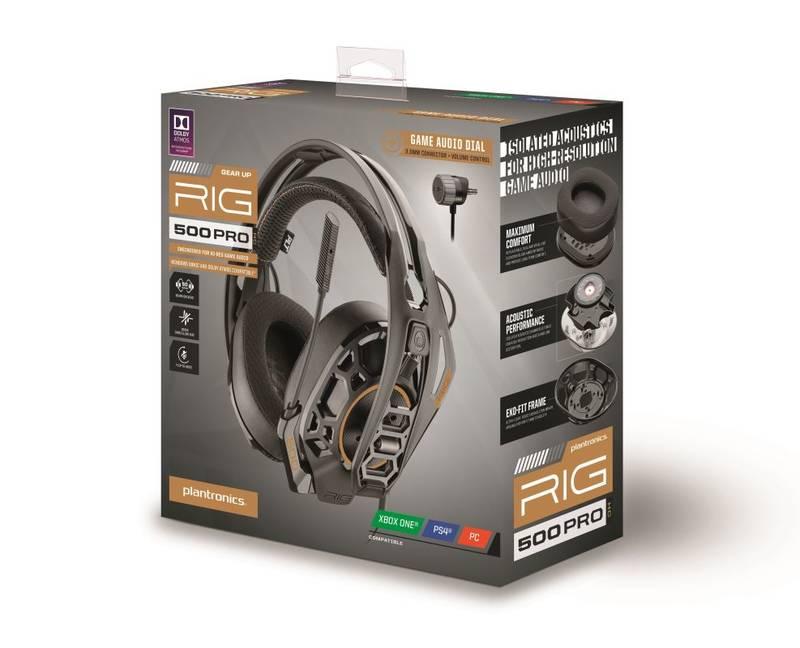 Headset Plantronics RIG 500 PRO HC DOLBY Atmos černý