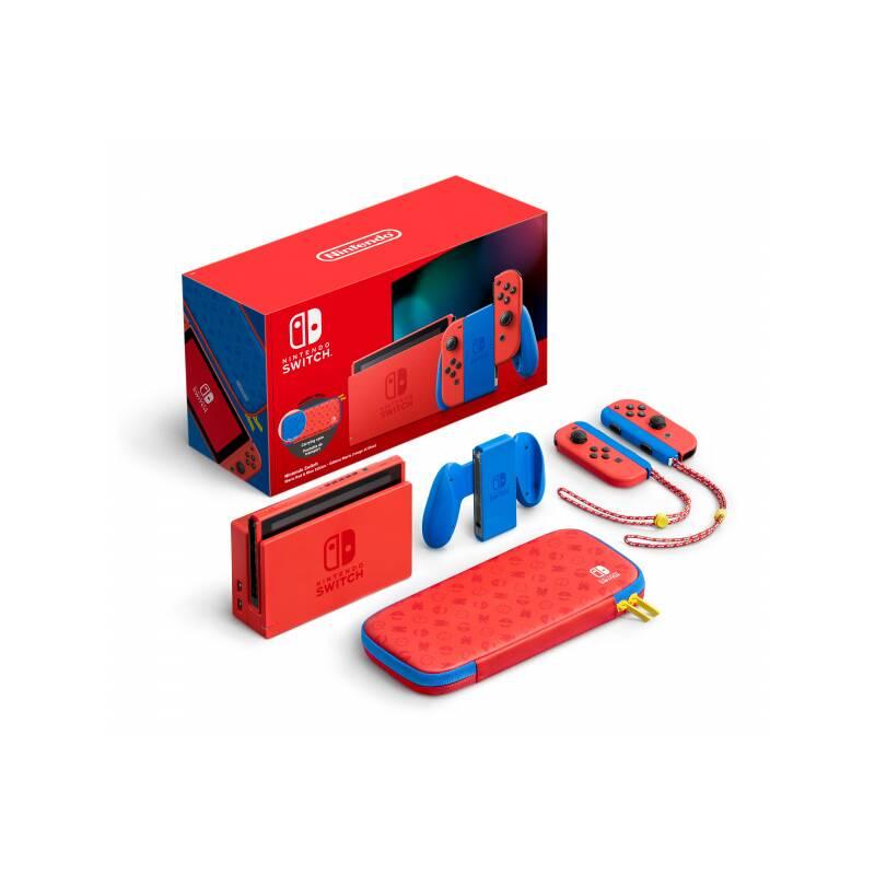Herní konzole Nintendo Switch Mario Red & Blue Edition červená modrá, Herní, konzole, Nintendo, Switch, Mario, Red, &, Blue, Edition, červená, modrá