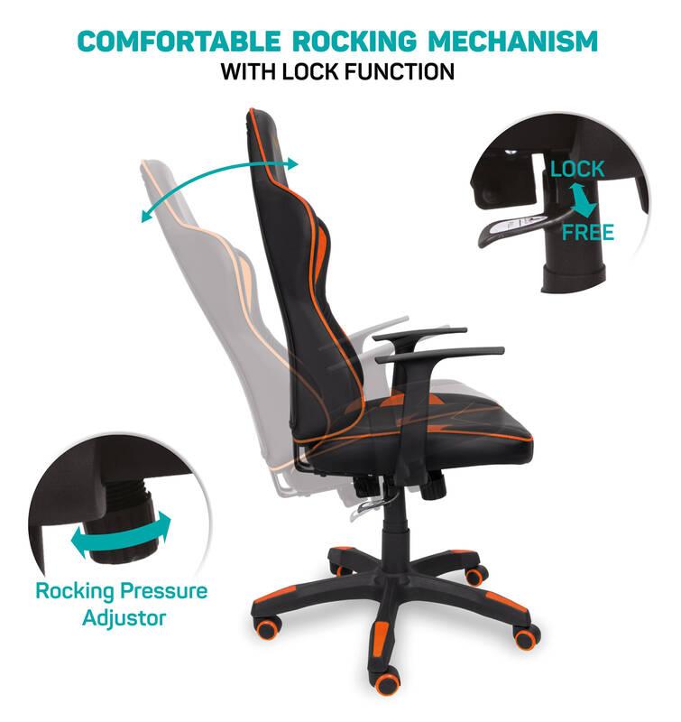 Herní židle Connect IT LeMans Pro černá oranžová