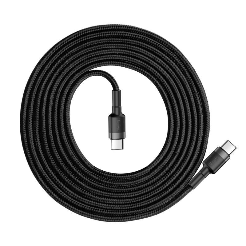 Kabel Baseus Cafule USB-C USB-C, PD 2.0 60W, 2m černý šedý