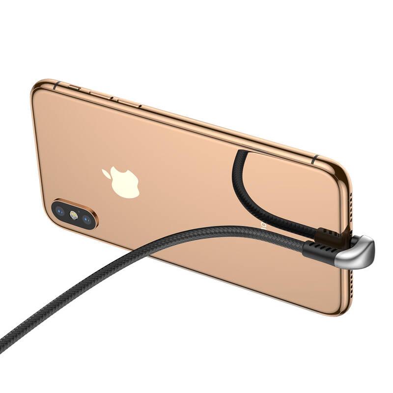 Kabel Baseus Green U-Shaped Mobile USB Lightning, 2m černý