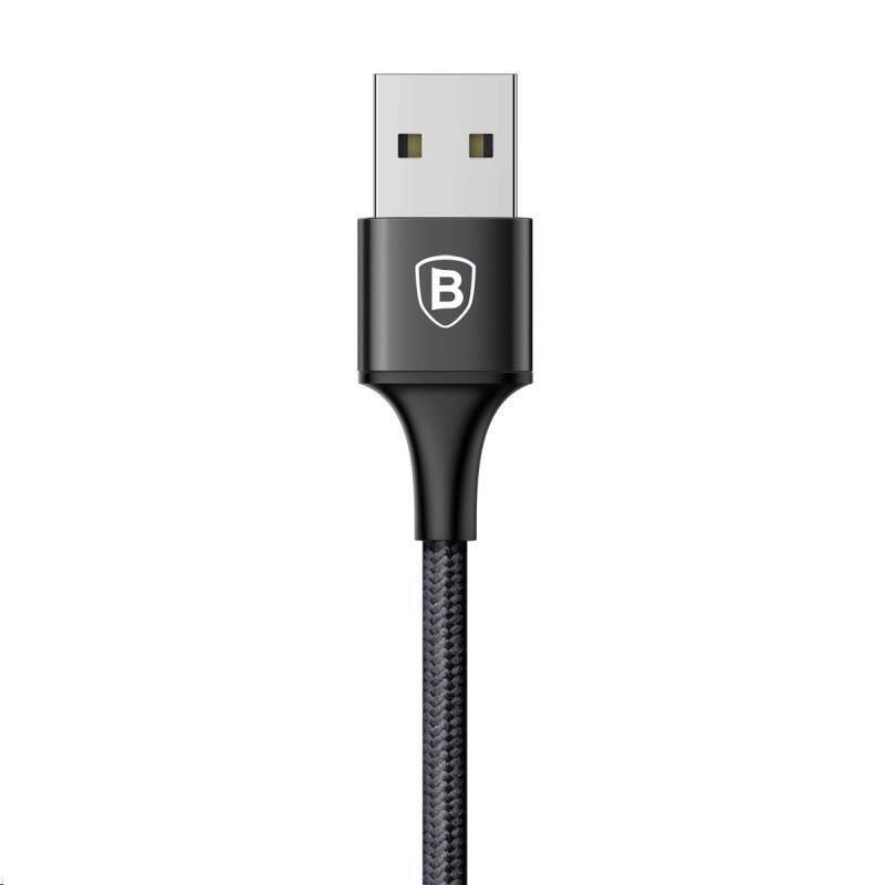 Kabel Baseus Rapid Series 3v1, USB Micro USB, Lightning, USB-C, 1,2m černý