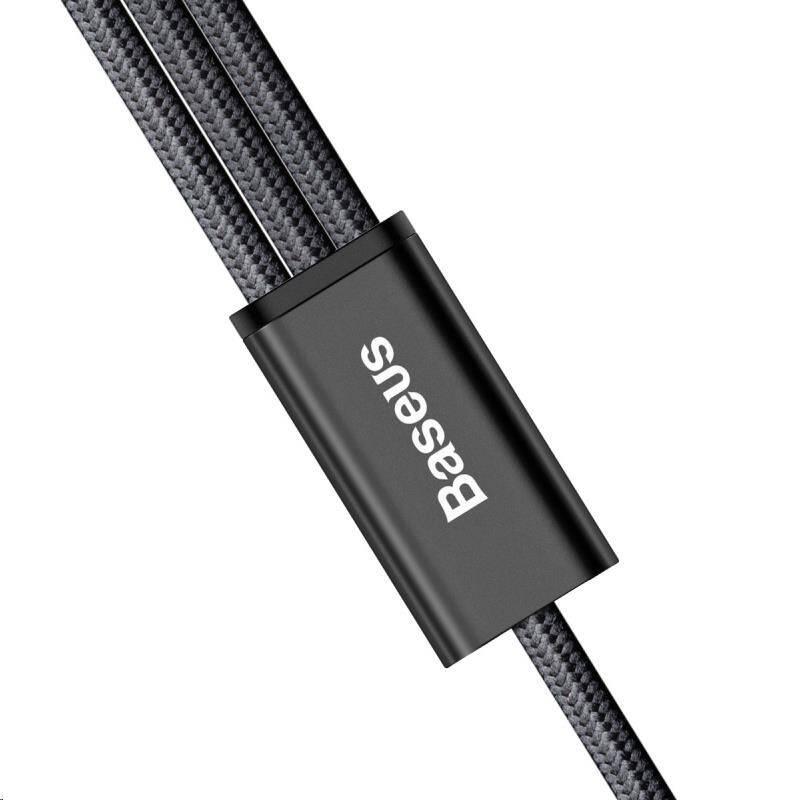 Kabel Baseus Rapid Series 3v1, USB Micro USB, Lightning, USB-C, 1,2m černý