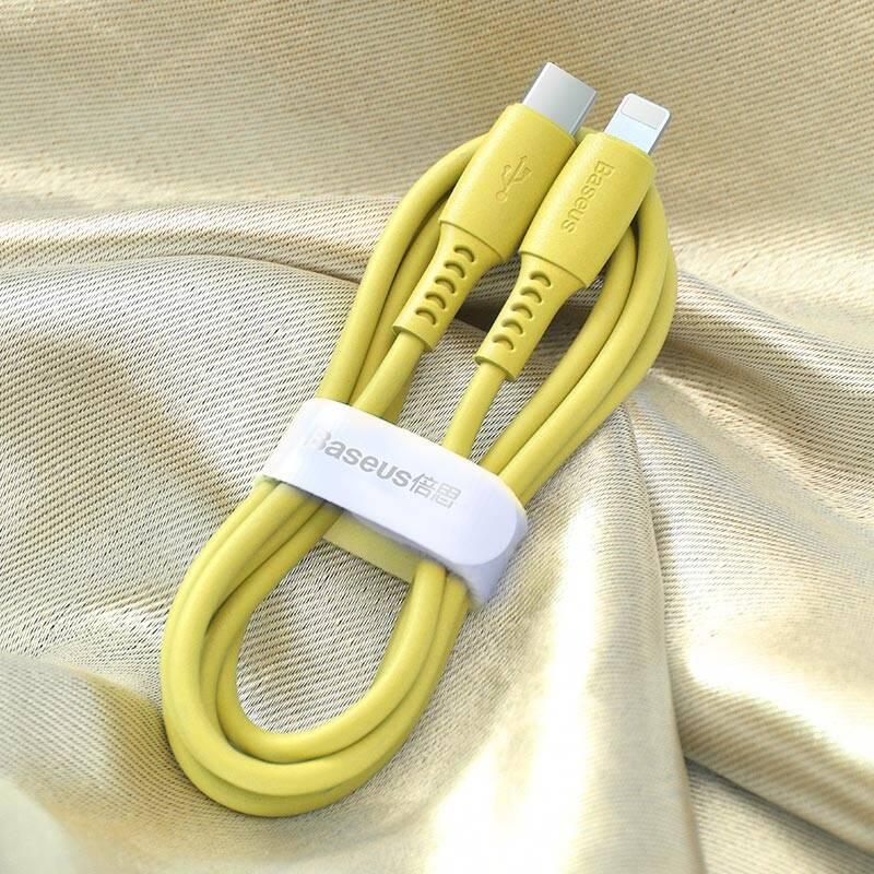 Kabel Baseus USB-C Lightning, 18W, 1,2m žlutý