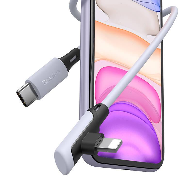 Kabel Baseus USB-C Lightning, PD 18W, 1,2m fialový