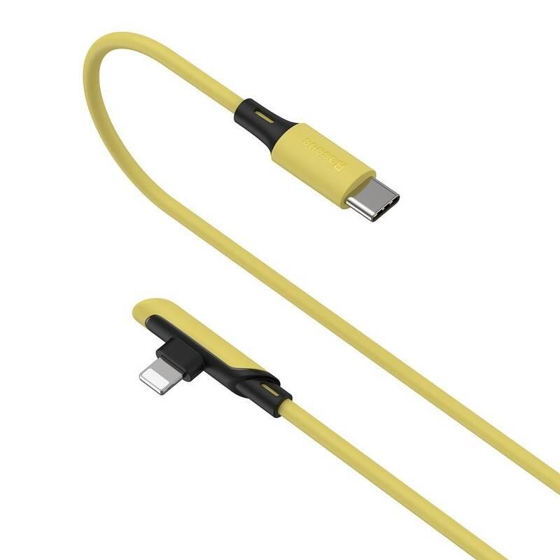 Kabel Baseus USB-C Lightning, PD 18W, 1,2m žlutý
