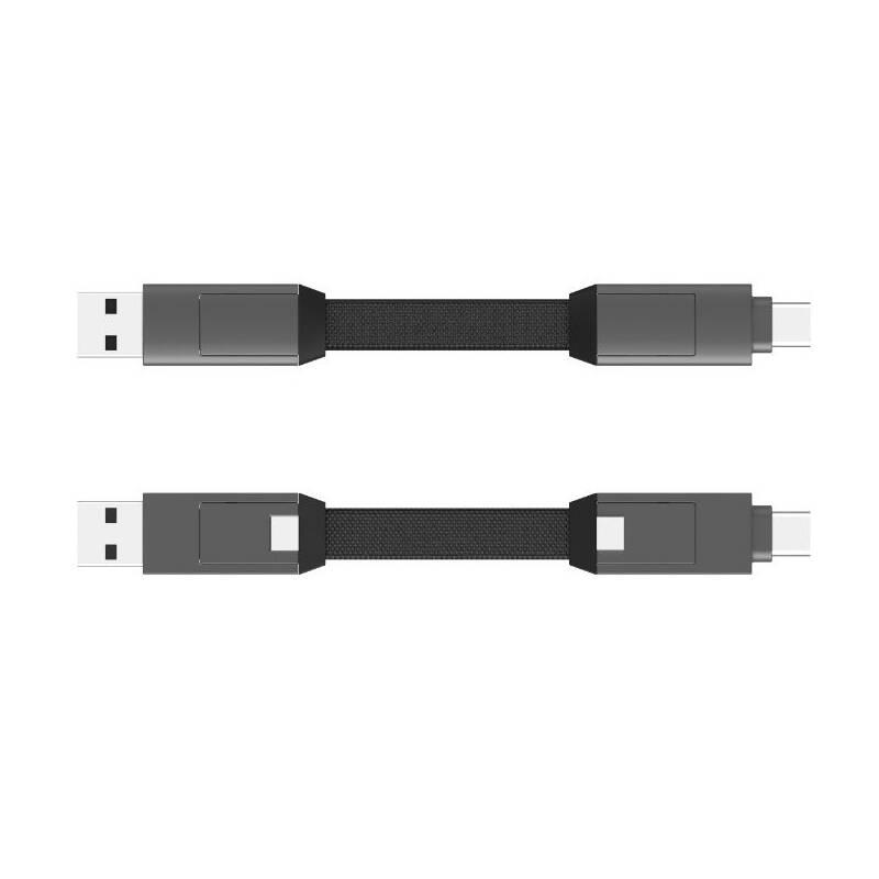 Kabel Rolling Square inCharge 6v1 USB, USB-C, Micro USB, Lightning šedý