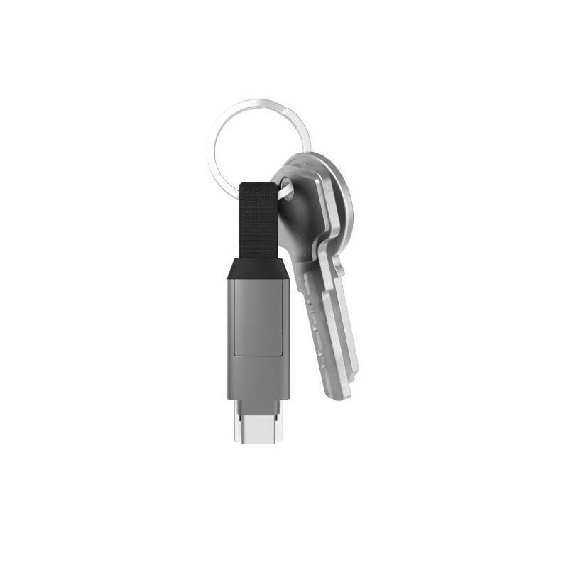 Kabel Rolling Square inCharge 6v1 USB, USB-C, Micro USB, Lightning šedý