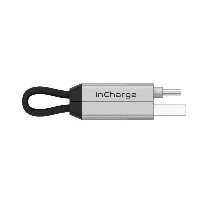 Kabel Rolling Square inCharge 6v1 USB, USB-C, Micro USB, Lightning stříbrný