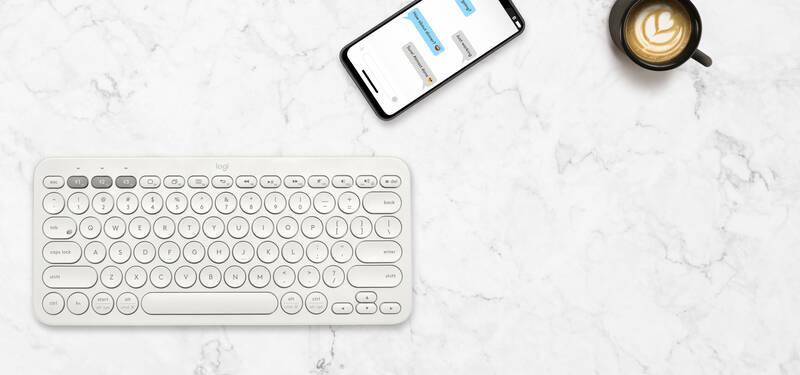 Klávesnice Logitech Bluetooth Keyboard K380, US bílá