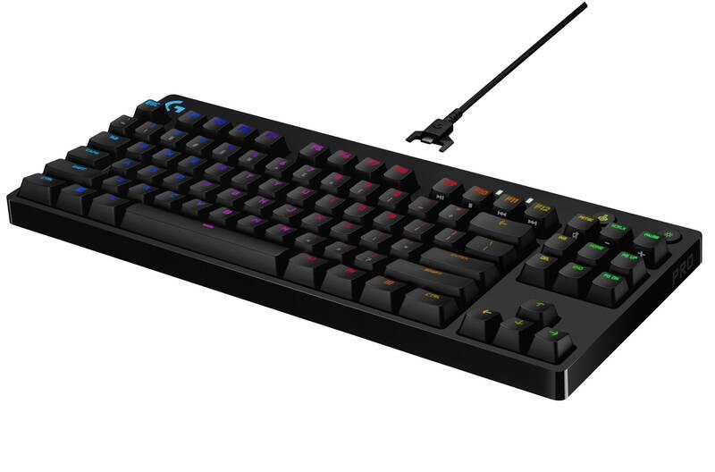 Klávesnice Logitech G Pro, GX Blue Clicky, US Layout černá