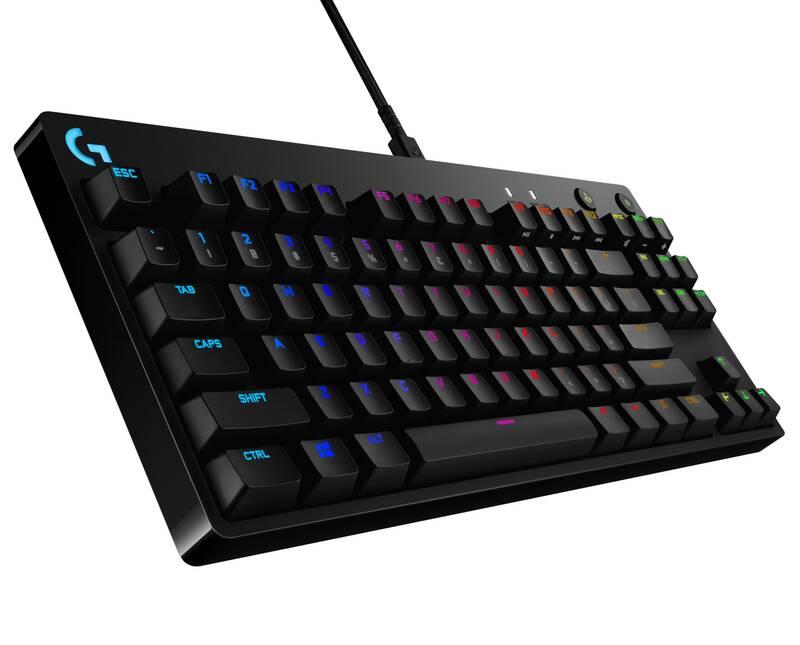 Klávesnice Logitech G Pro, GX Blue Clicky, US Layout černá